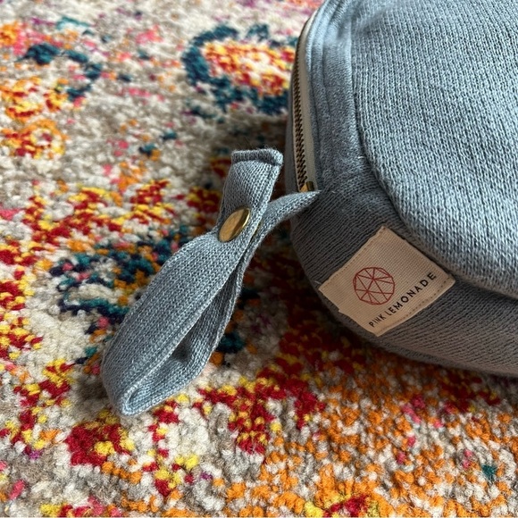 NWT PINK LEMONADE baby blanket and Burp Cloth set in Dreamy‎ Clouds Blue - Picture 3 of 15